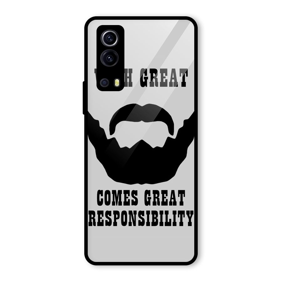 Great Beard Great Responsibility Glass Back Case for Vivo iQOO Z3