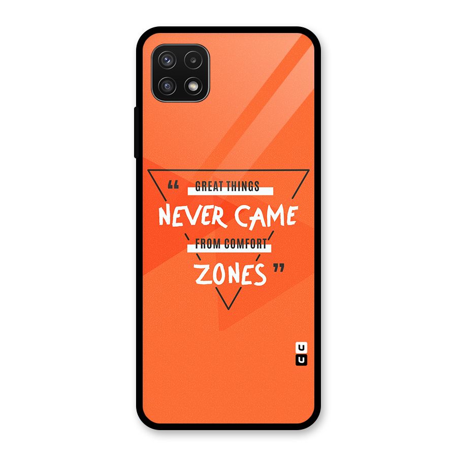 Great Things Comfort Zones Glass Back Case for Galaxy A22 5G