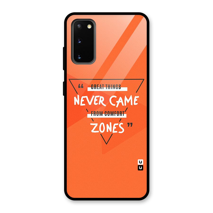 Great Things Comfort Zones Glass Back Case for Galaxy S20