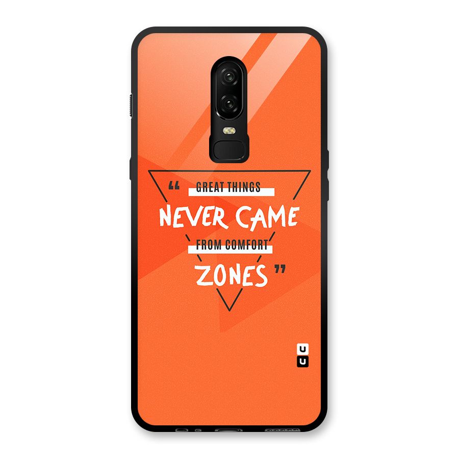 Great Things Comfort Zones Glass Back Case for OnePlus 6