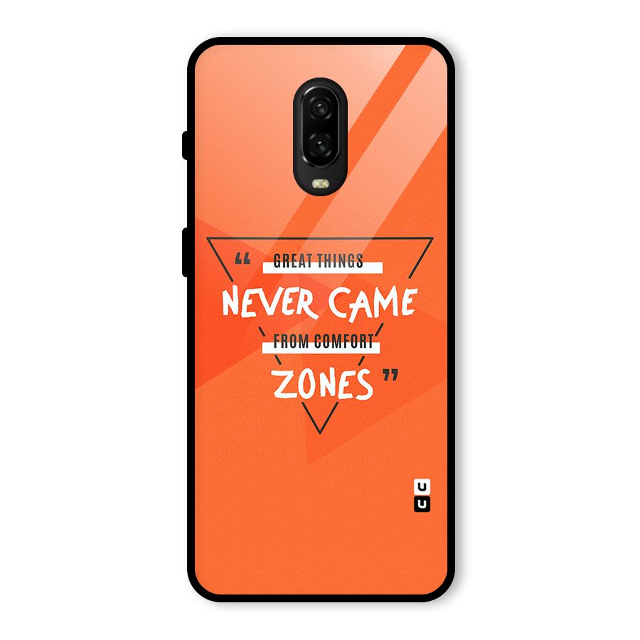 Great Things Comfort Zones Glass Back Case for OnePlus 6T