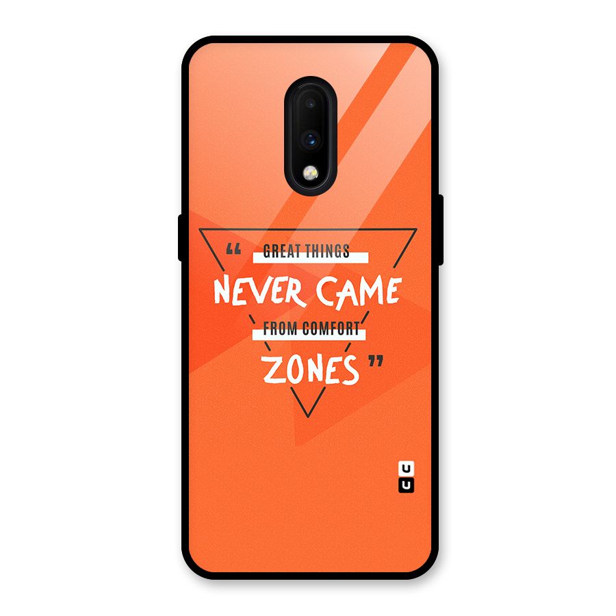 Great Things Comfort Zones Glass Back Case for OnePlus 7