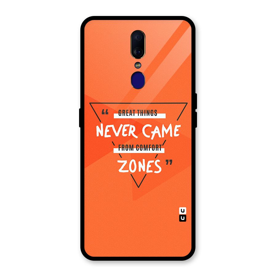Great Things Comfort Zones Glass Back Case for Oppo F11