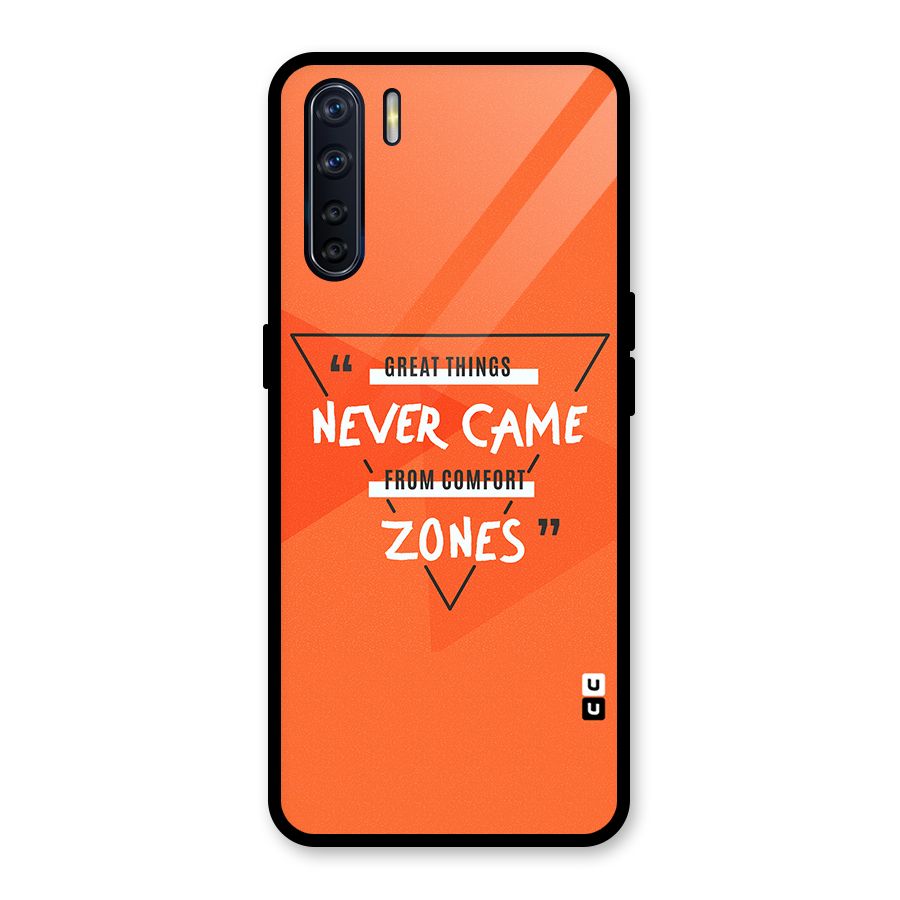 Great Things Comfort Zones Glass Back Case for Oppo F15