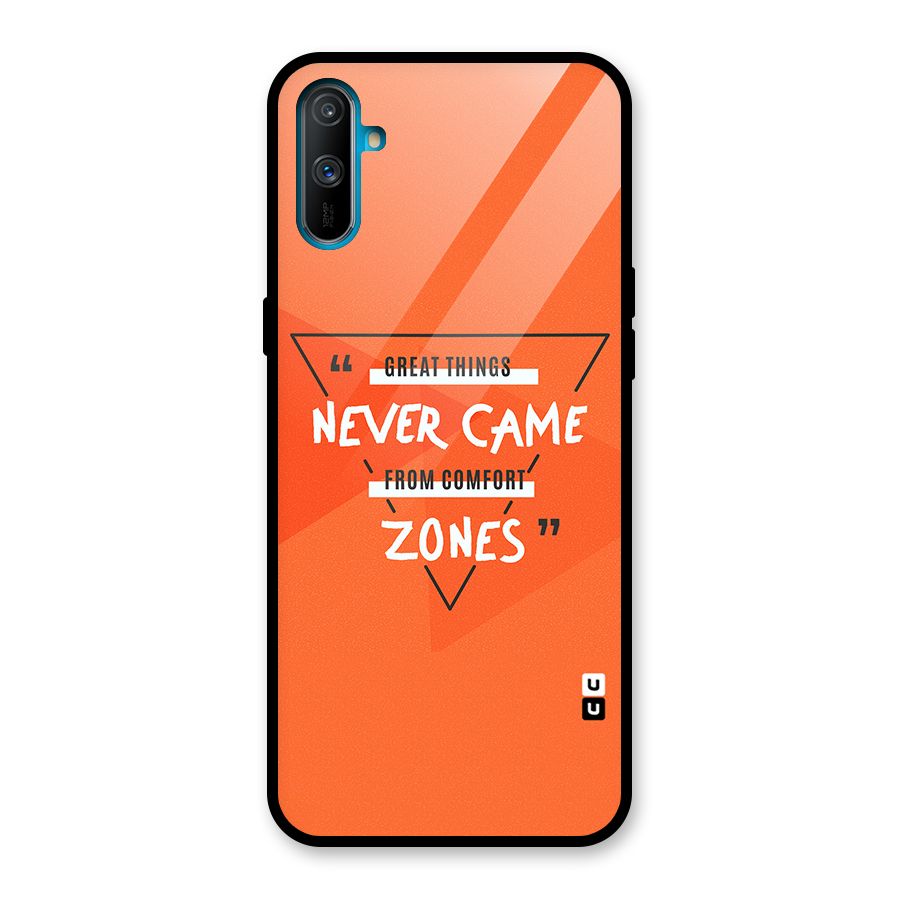 Great Things Comfort Zones Glass Back Case for Realme C3