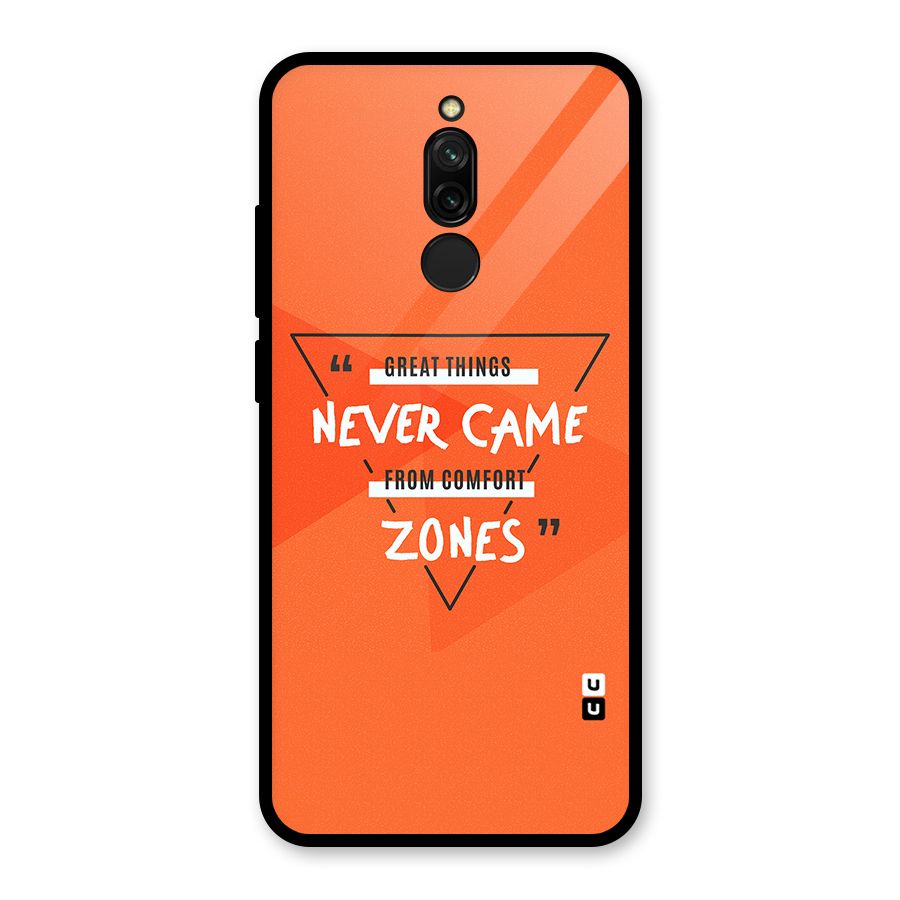 Great Things Comfort Zones Glass Back Case for Redmi 8