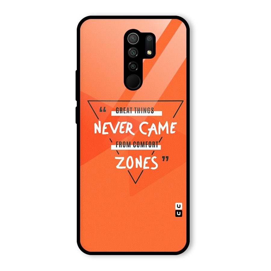 Great Things Comfort Zones Glass Back Case for Redmi 9 Prime