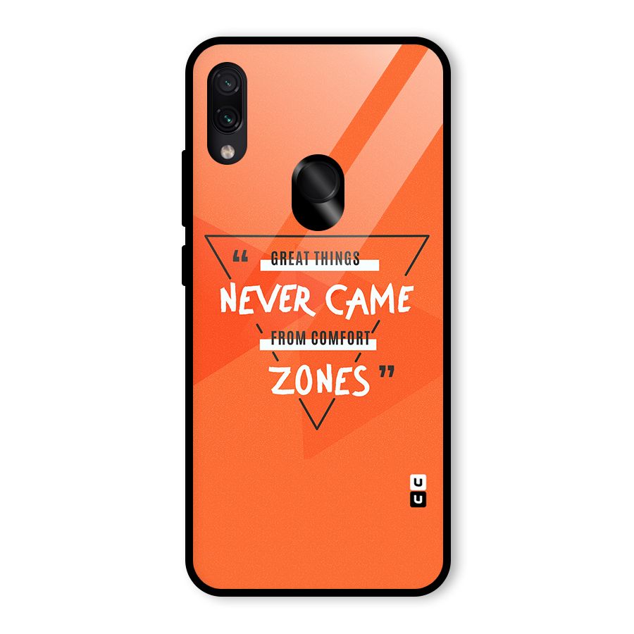 Great Things Comfort Zones Glass Back Case for Redmi Note 7S
