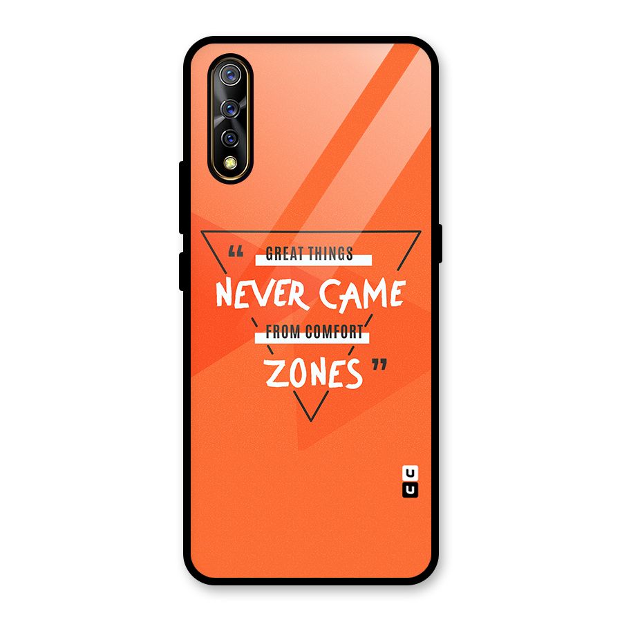Great Things Comfort Zones Glass Back Case for Vivo S1