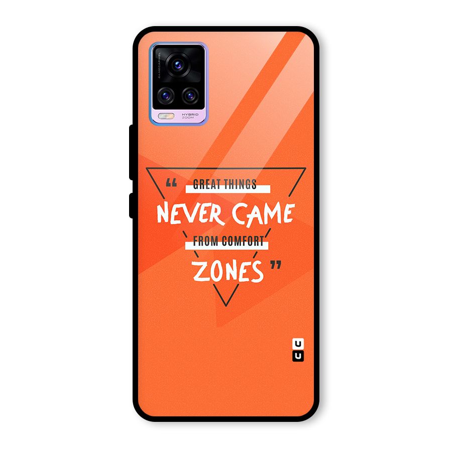 Great Things Comfort Zones Glass Back Case for Vivo V20 Pro