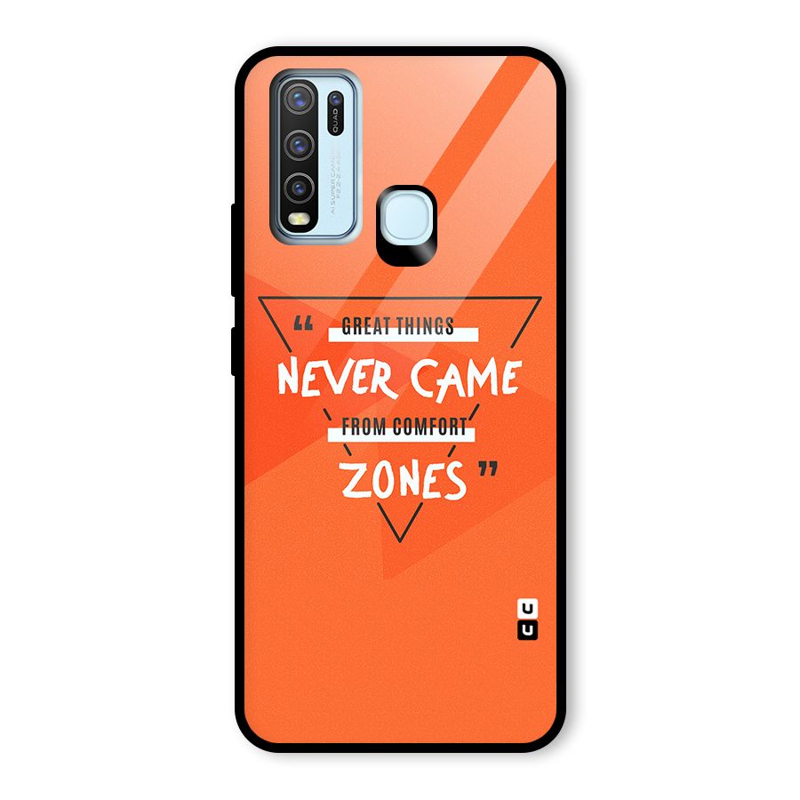 Great Things Comfort Zones Glass Back Case for Vivo Y30