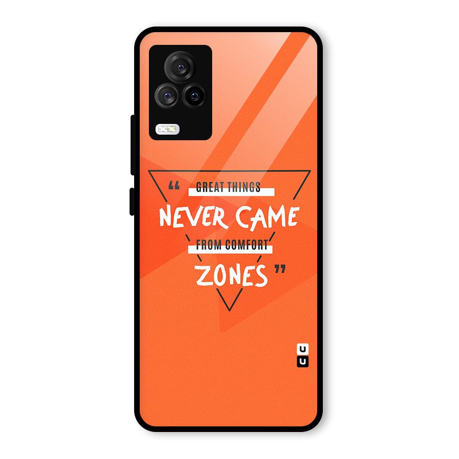 Great Things Comfort Zones Glass Back Case for Vivo iQOO 7 Legend 5G