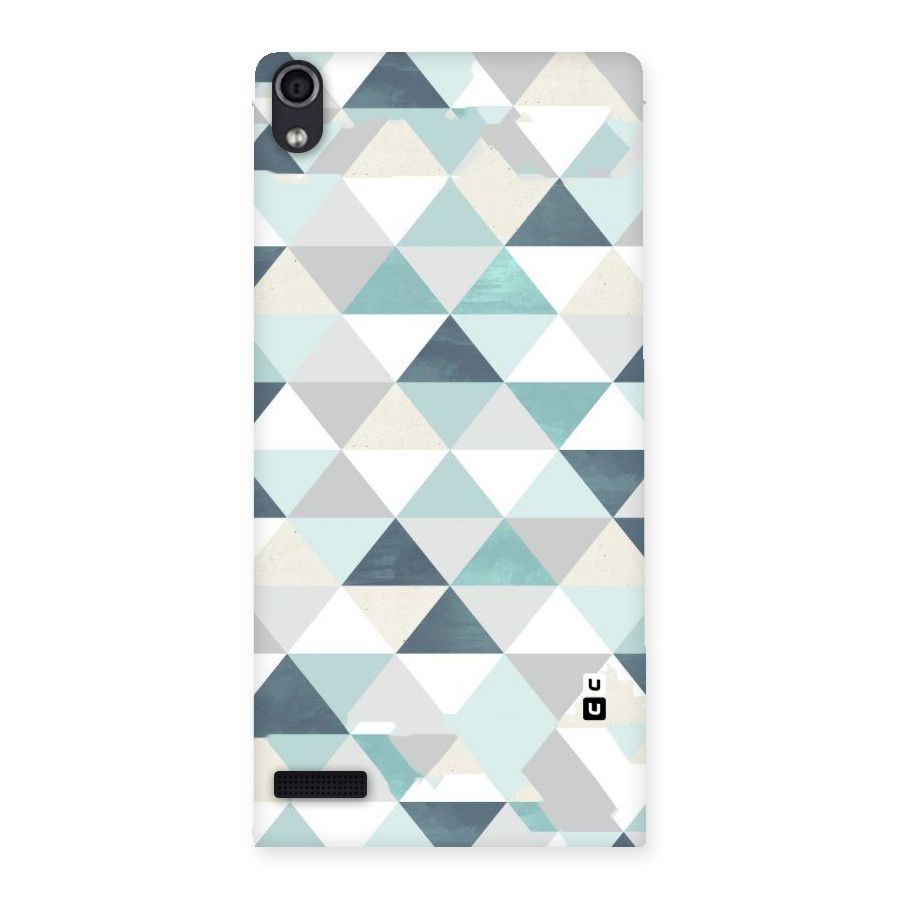 Green And Grey Pattern Back Case for Ascend P6