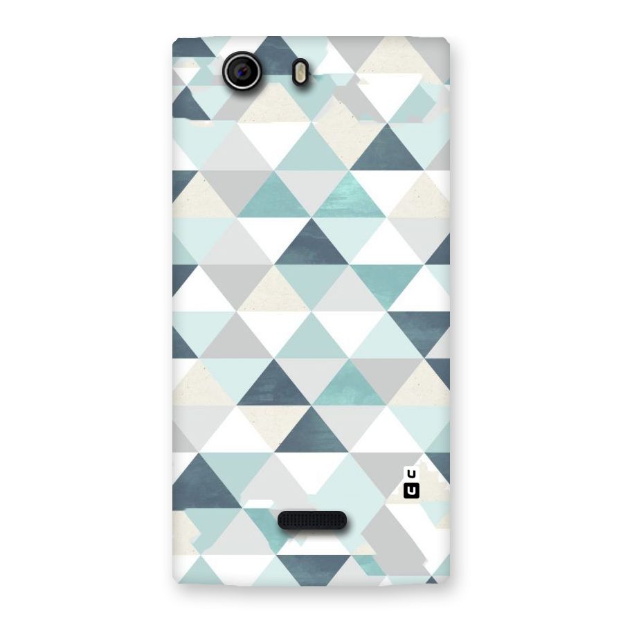 Green And Grey Pattern Back Case for Canvas Nitro 2 E311