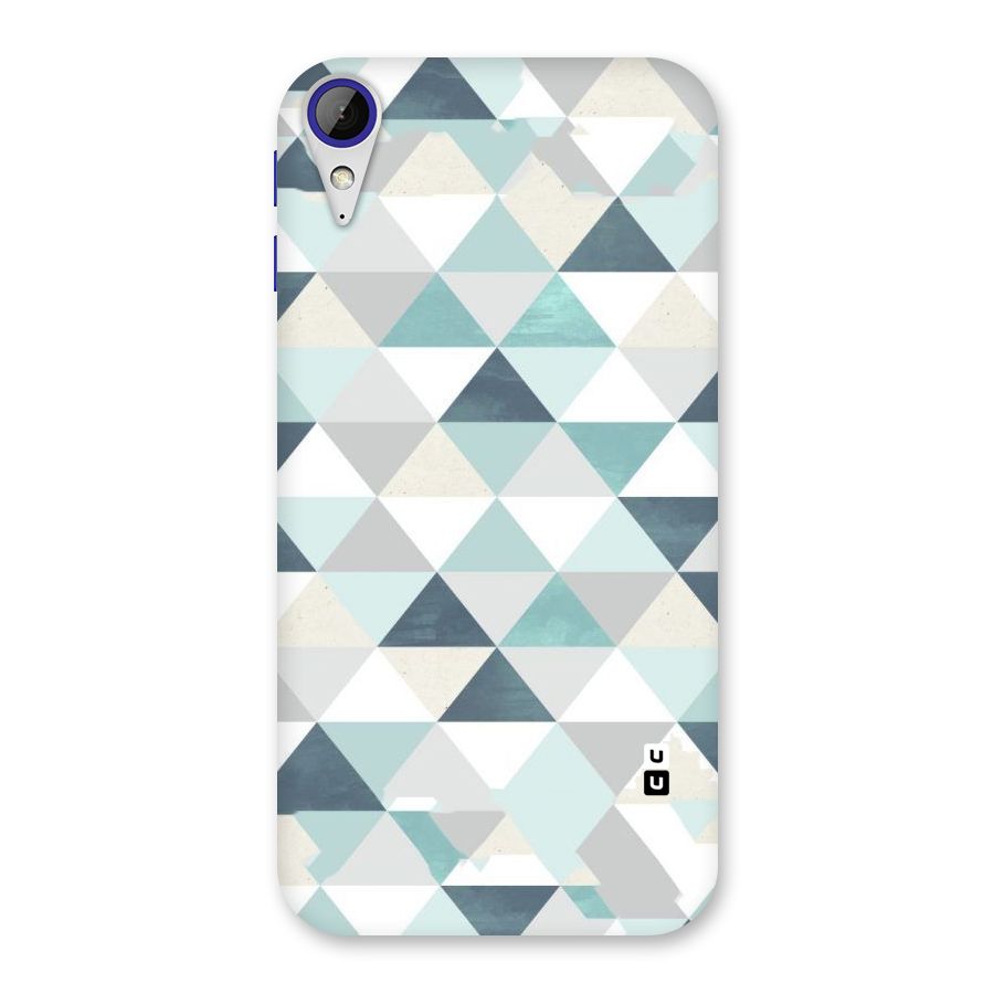 Green And Grey Pattern Back Case for Desire 830