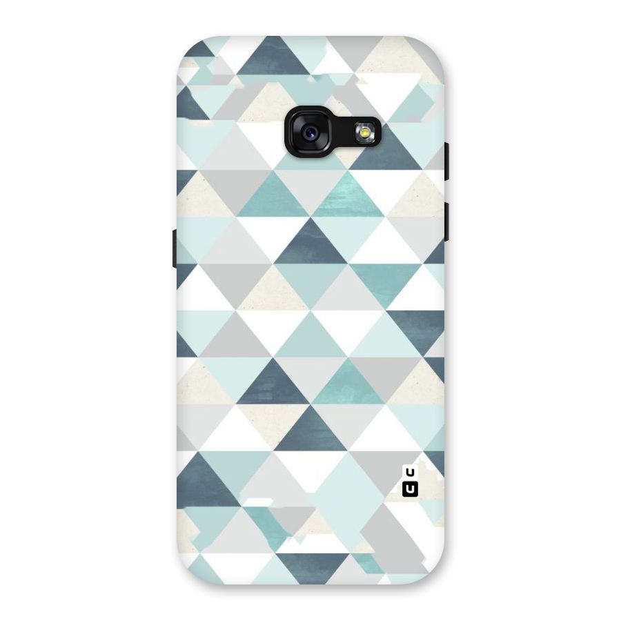 Green And Grey Pattern Back Case for Galaxy A3 (2017)