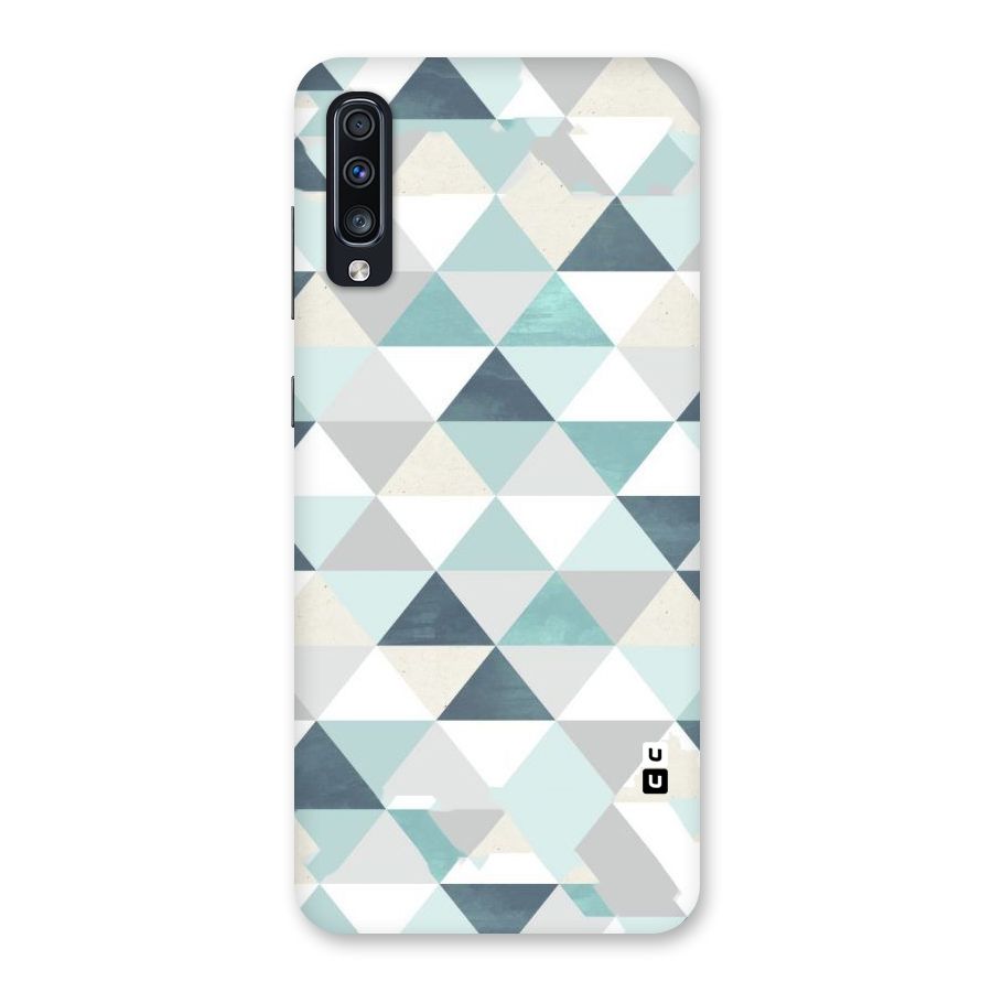 Green And Grey Pattern Back Case for Galaxy A70