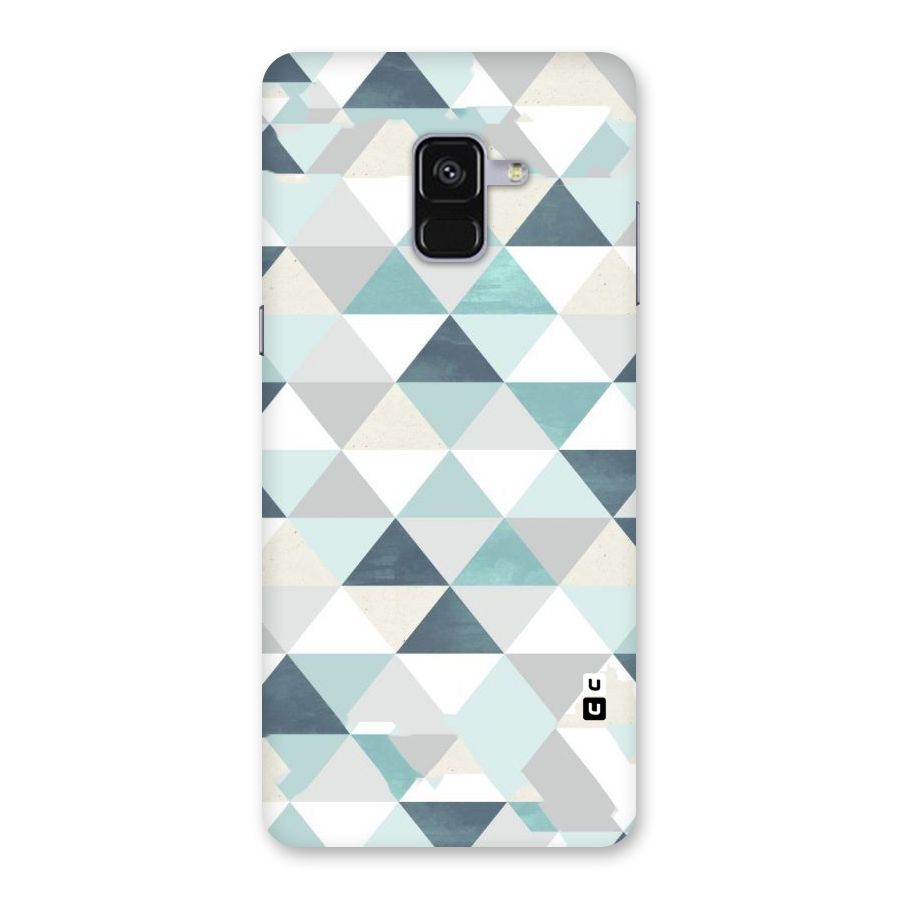 Green And Grey Pattern Back Case for Galaxy A8 Plus