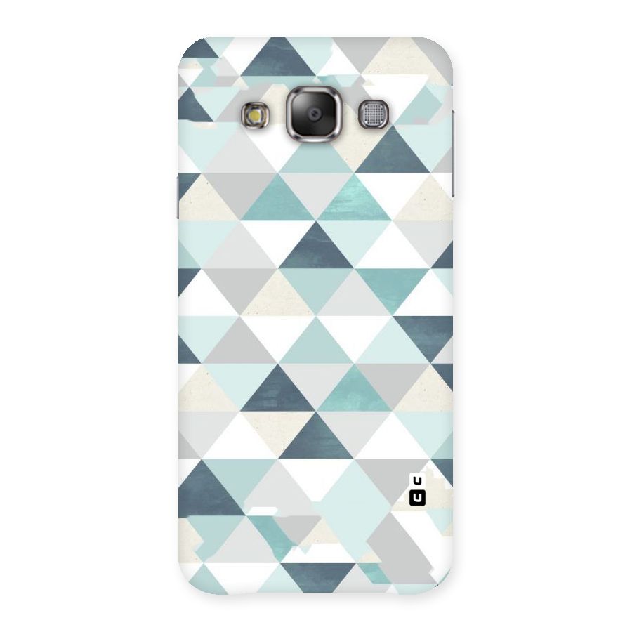Green And Grey Pattern Back Case for Galaxy E7