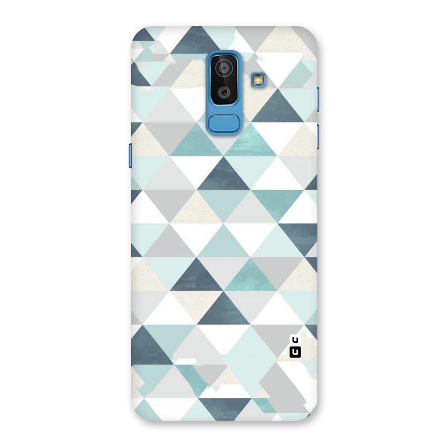 Green And Grey Pattern Back Case for Galaxy J8