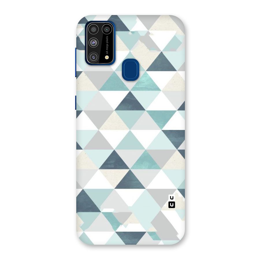 Green And Grey Pattern Back Case for Galaxy M31