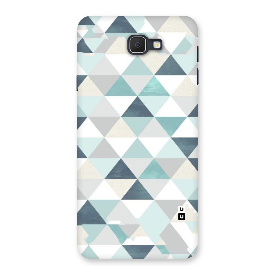 Green And Grey Pattern Back Case for Galaxy On7 2016