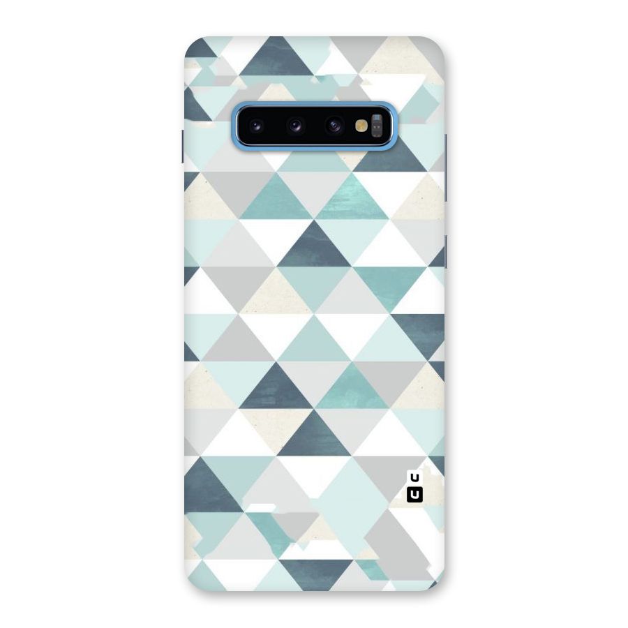 Green And Grey Pattern Back Case for Galaxy S10 Plus