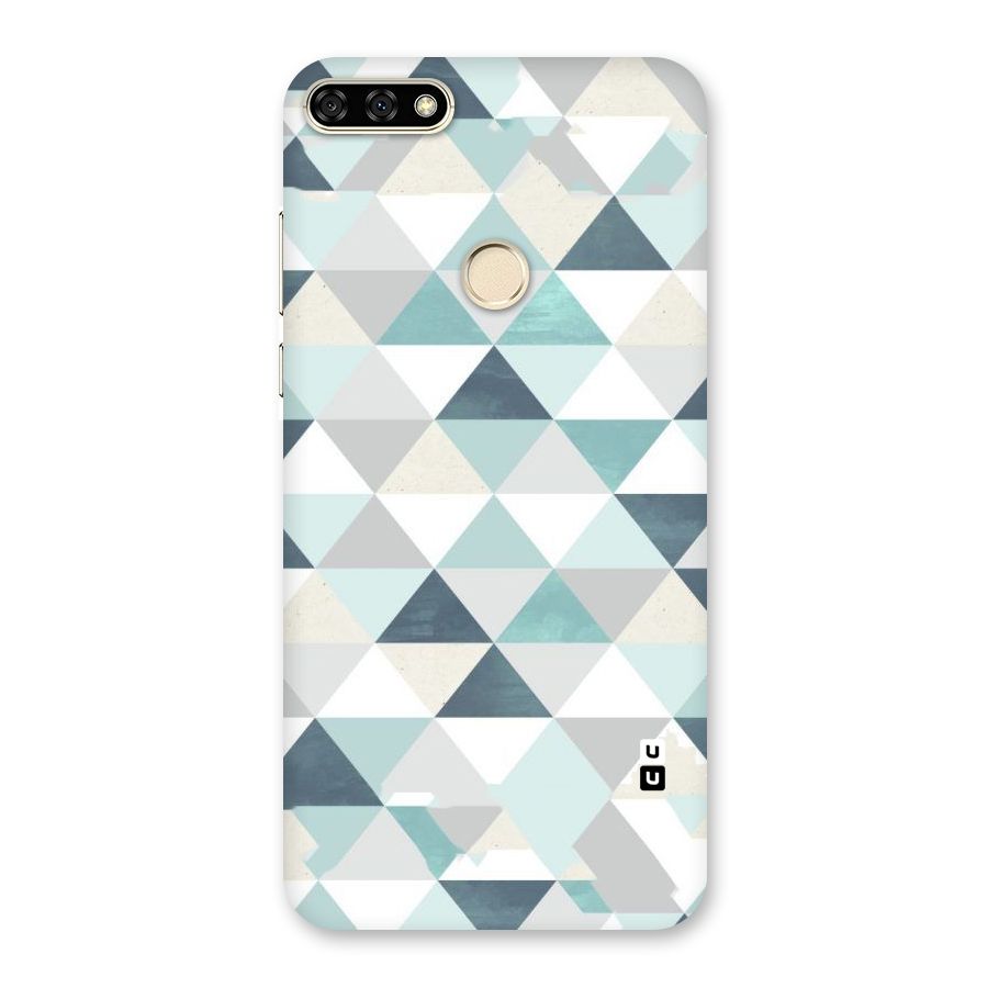 Green And Grey Pattern Back Case for Honor 7A