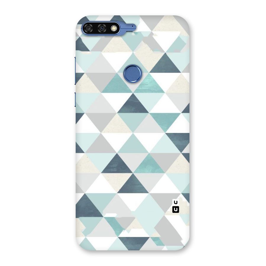 Green And Grey Pattern Back Case for Honor 7C