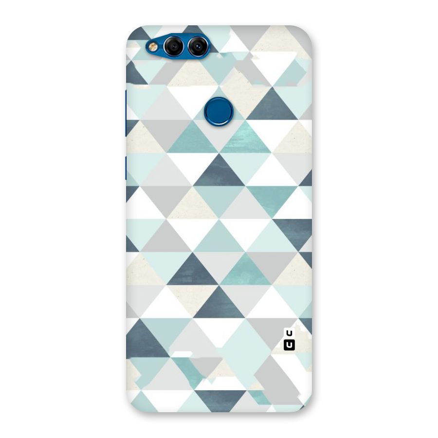 Green And Grey Pattern Back Case for Honor 7X