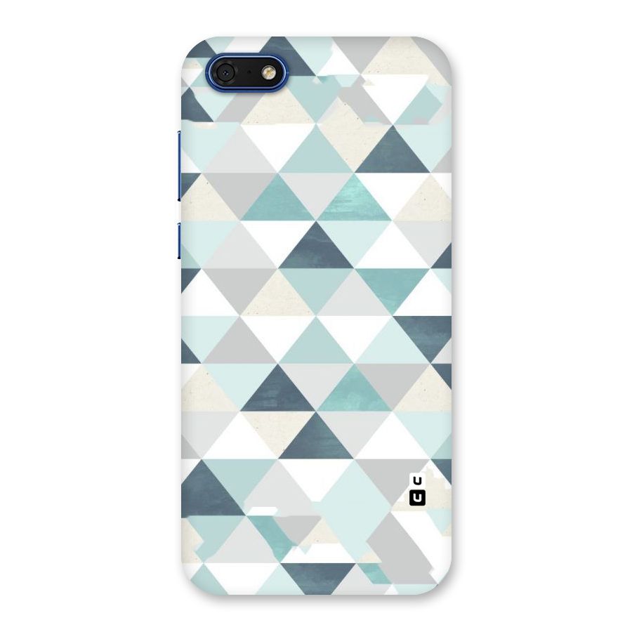 Green And Grey Pattern Back Case for Honor 7s