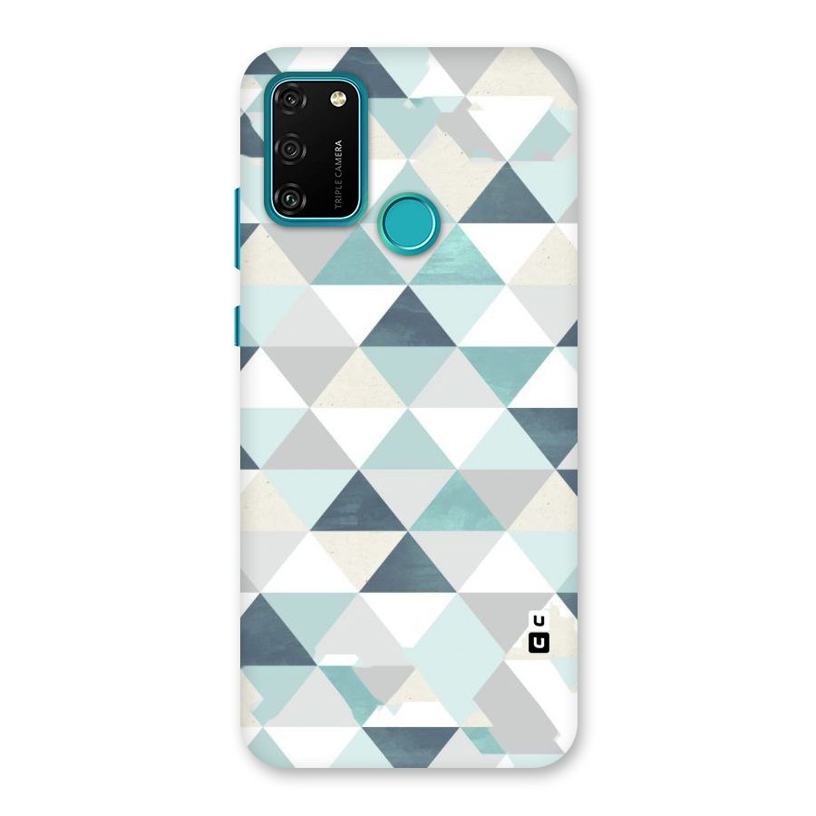 Green And Grey Pattern Back Case for Honor 9A