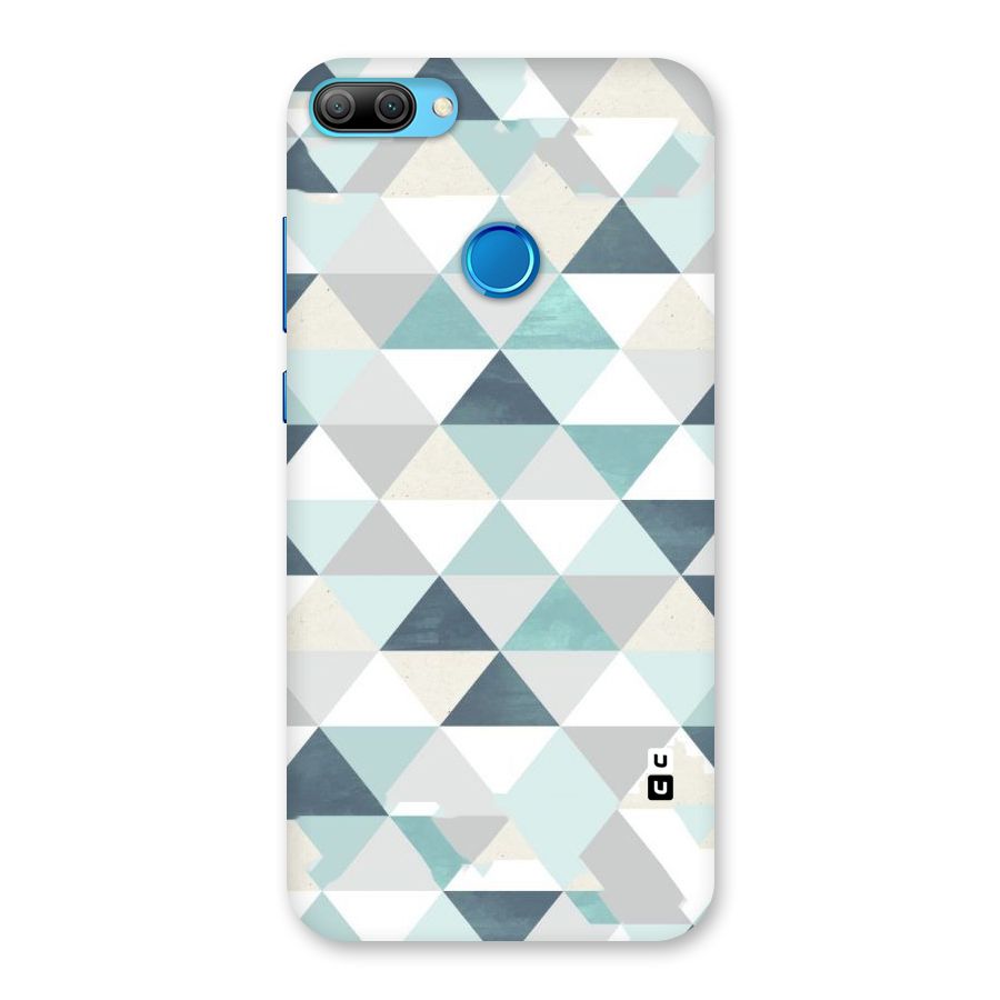 Green And Grey Pattern Back Case for Honor 9N