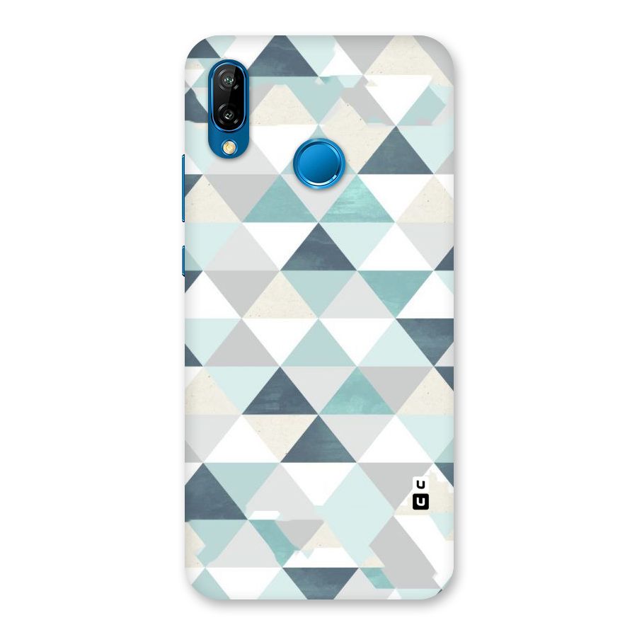 Green And Grey Pattern Back Case for Huawei P20 Lite