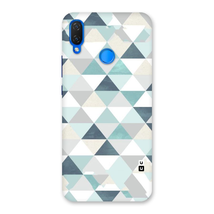 Green And Grey Pattern Back Case for Huawei P Smart+