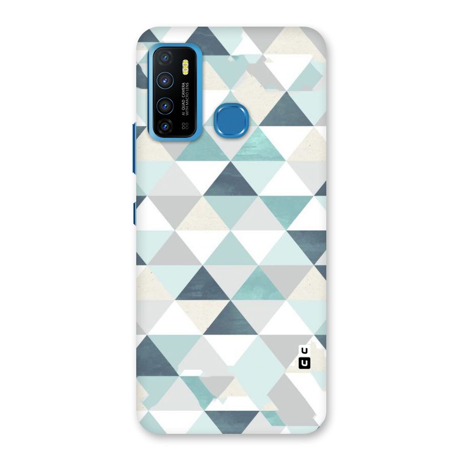 Green And Grey Pattern Back Case for Infinix Hot 9