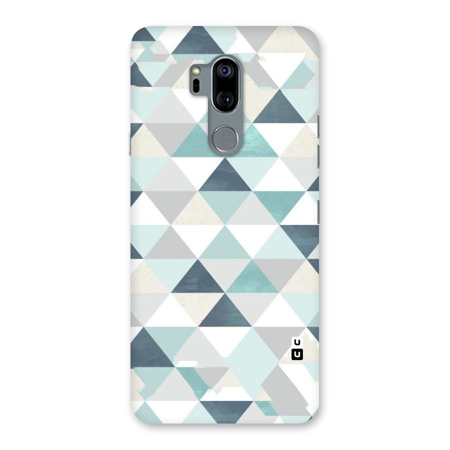 Green And Grey Pattern Back Case for LG G7