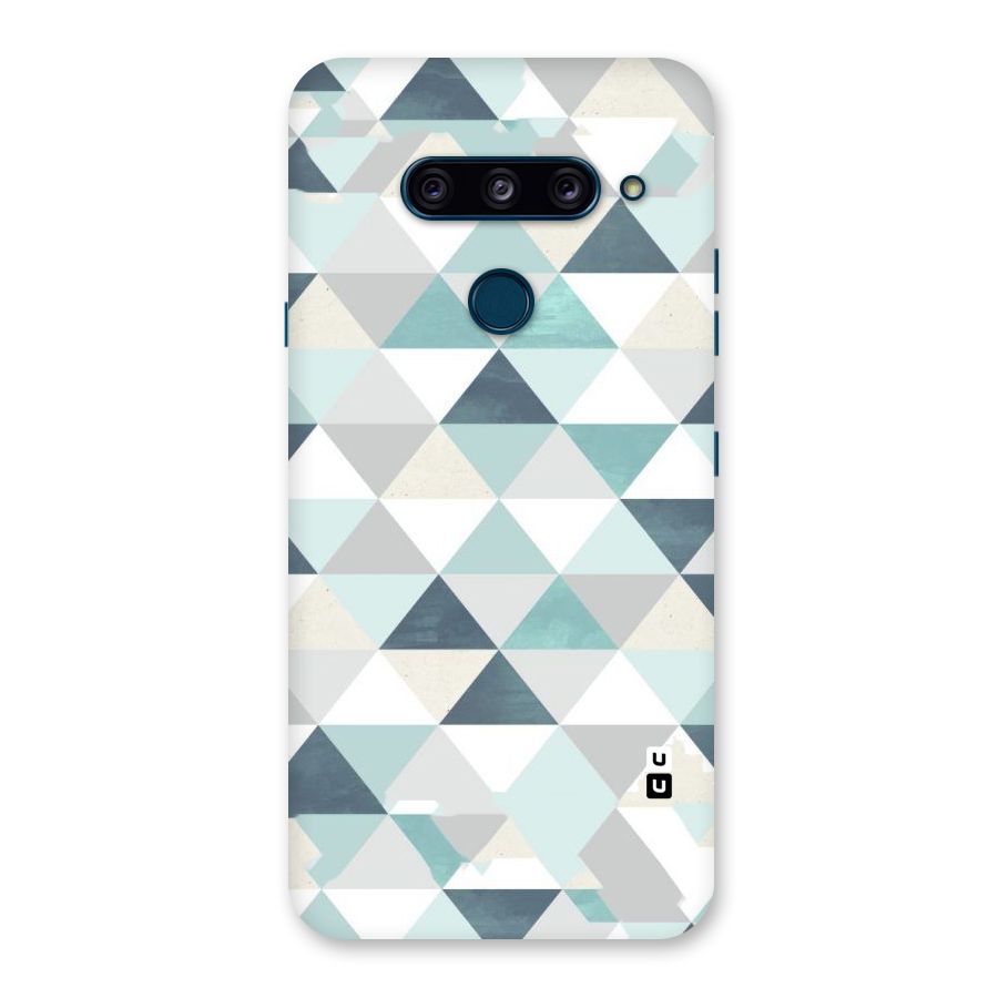 Green And Grey Pattern Back Case for LG  V40 ThinQ