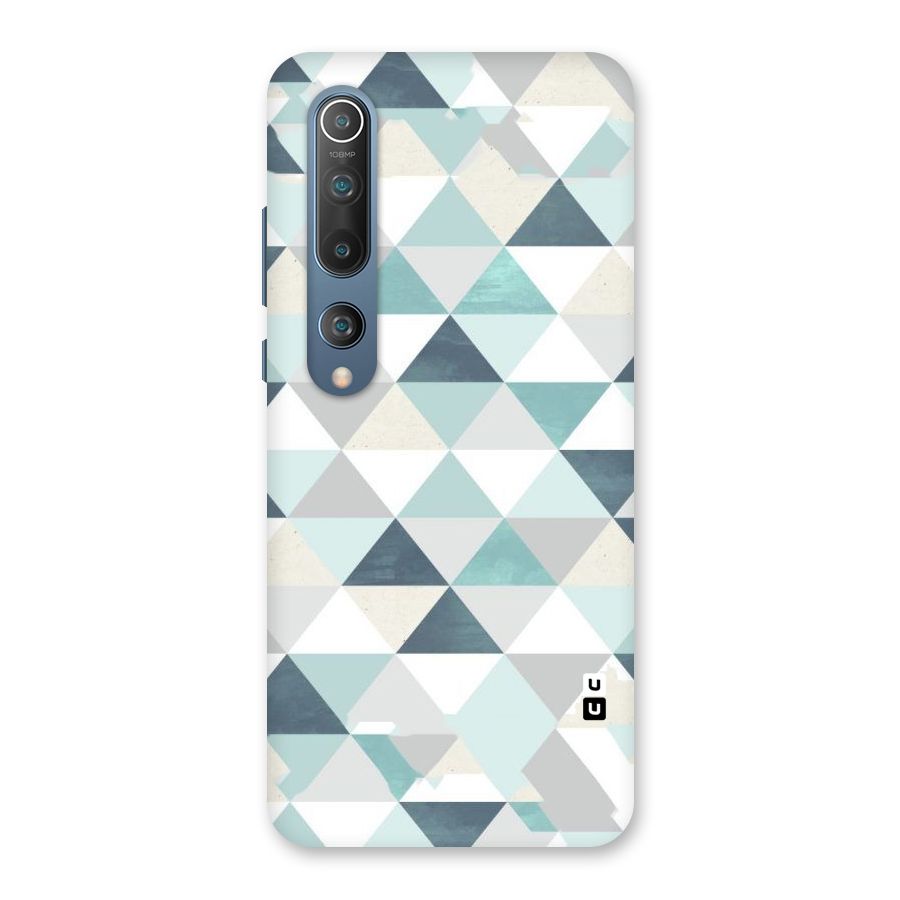Green And Grey Pattern Back Case for Mi 10