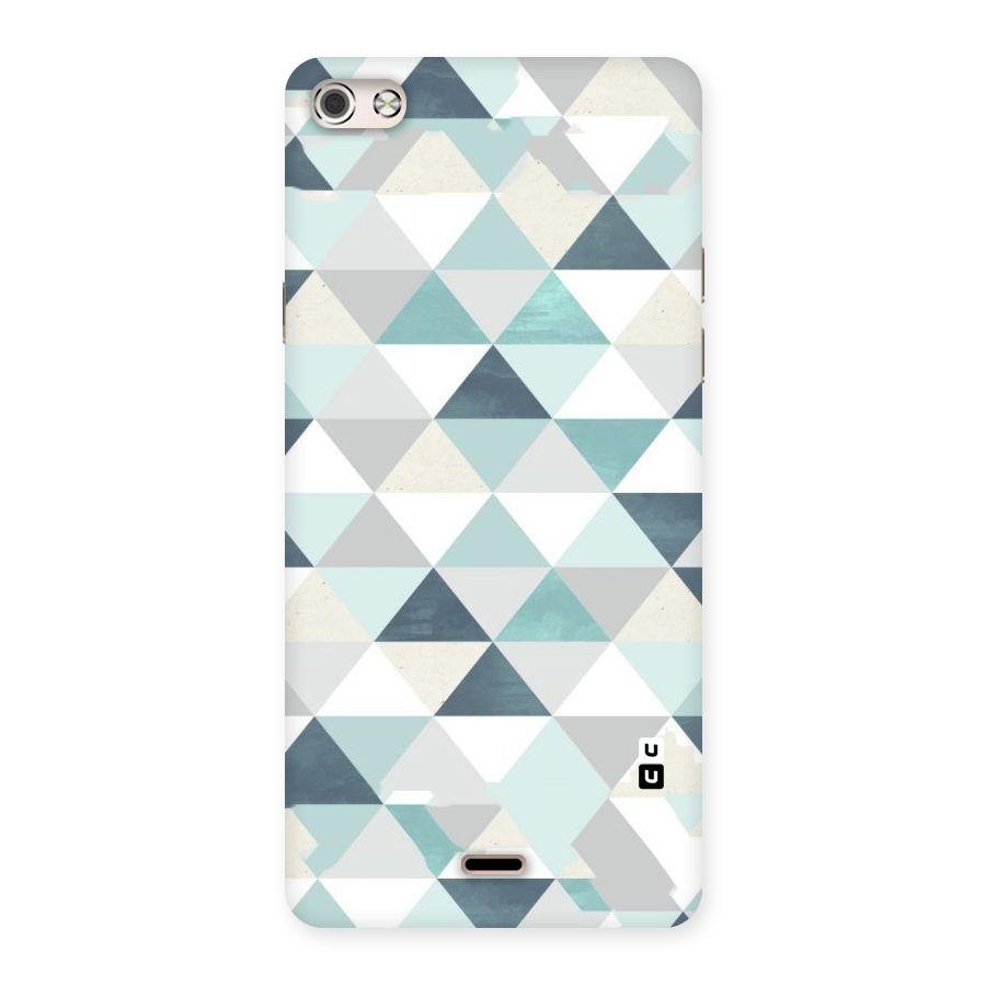 Green And Grey Pattern Back Case for Micromax Canvas Silver 5