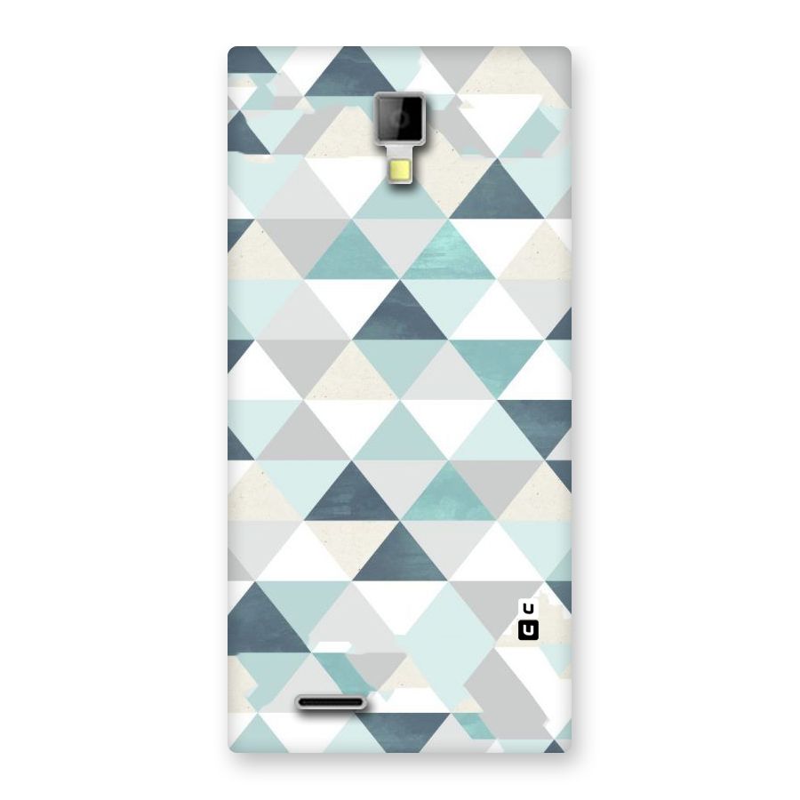 Green And Grey Pattern Back Case for Micromax Canvas Xpress A99