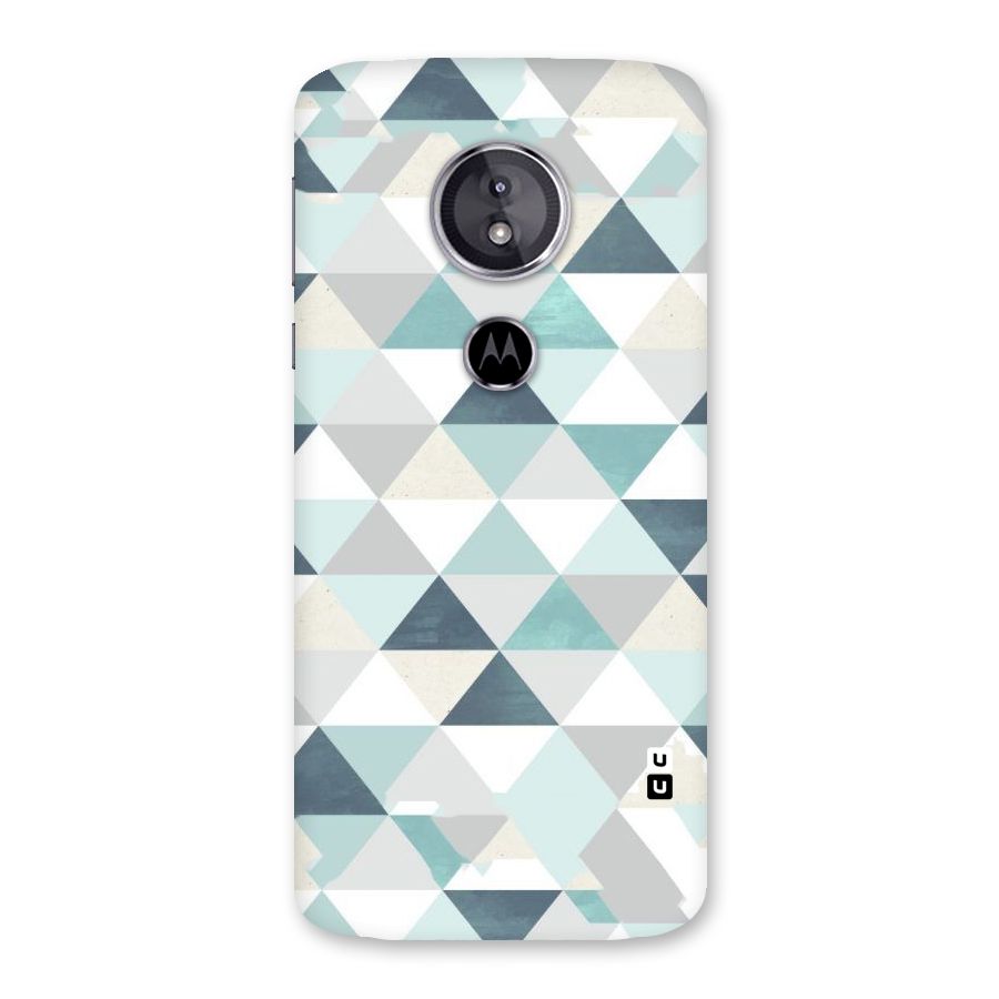 Green And Grey Pattern Back Case for Moto E5