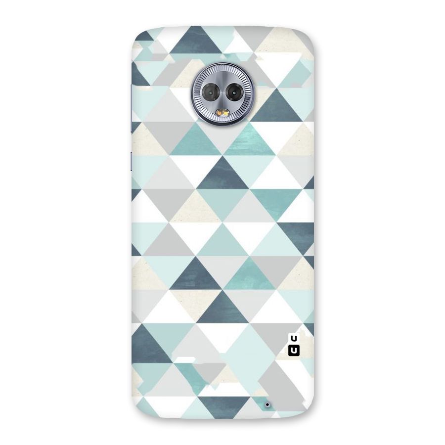 Green And Grey Pattern Back Case for Moto G6 Plus