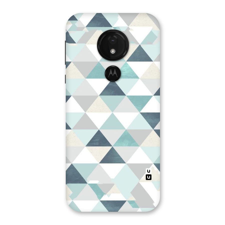 Green And Grey Pattern Back Case for Moto G7 Power