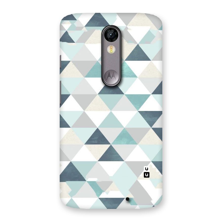 Green And Grey Pattern Back Case for Moto X Force