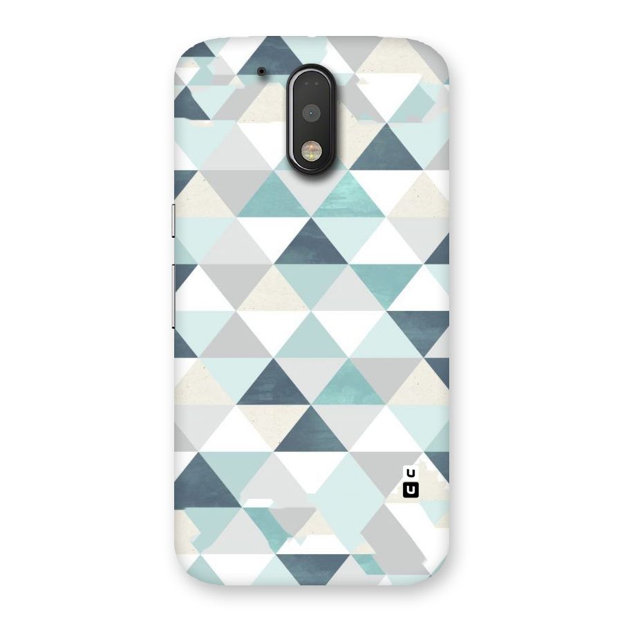 Green And Grey Pattern Back Case for Motorola Moto G4