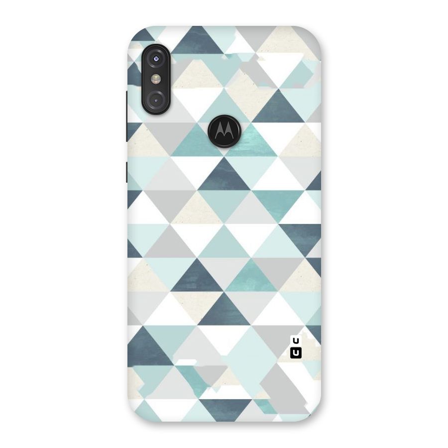 Green And Grey Pattern Back Case for Motorola One Power