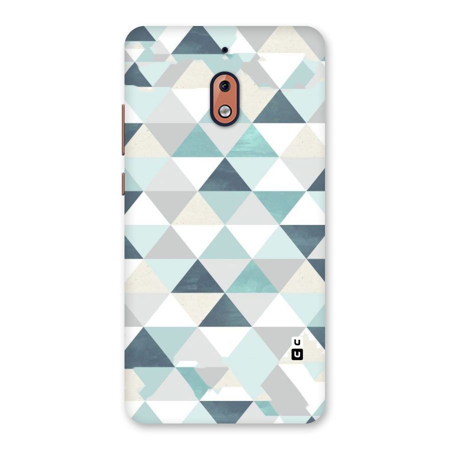 Green And Grey Pattern Back Case for Nokia 2.1