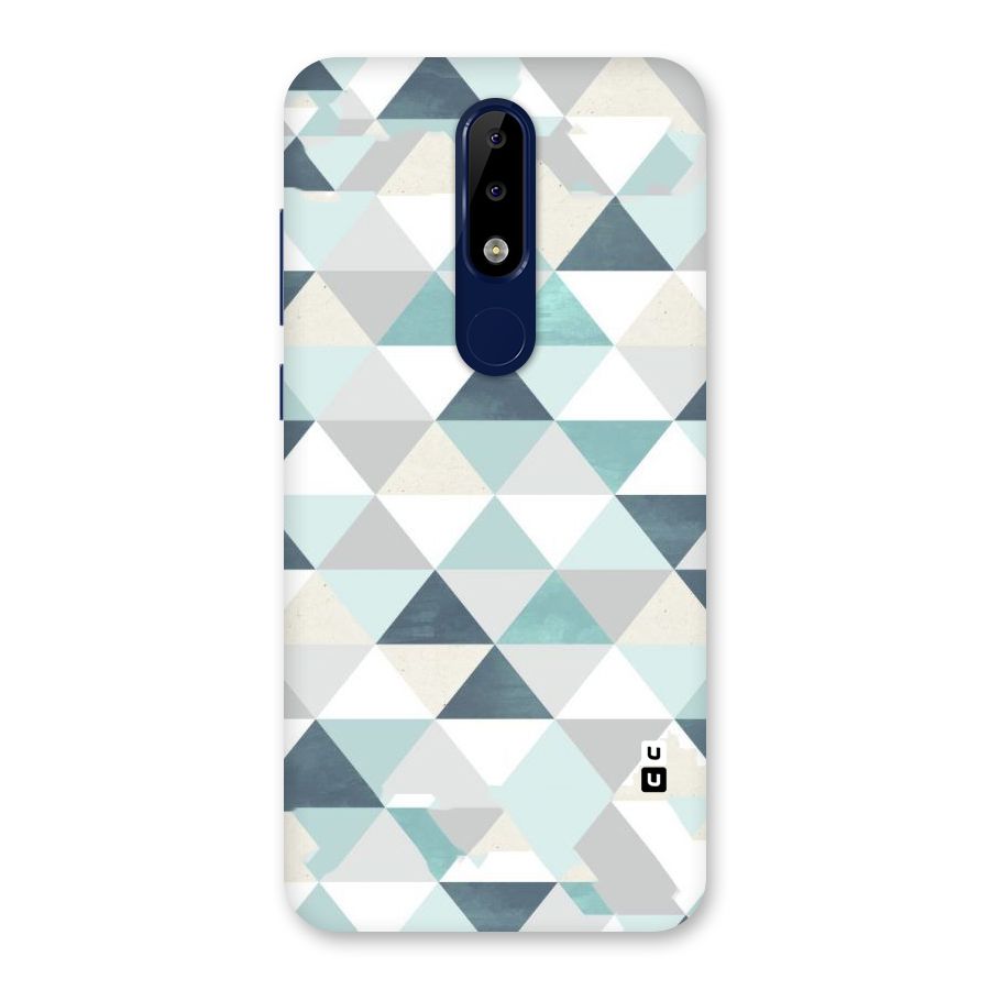 Green And Grey Pattern Back Case for Nokia 5.1 Plus