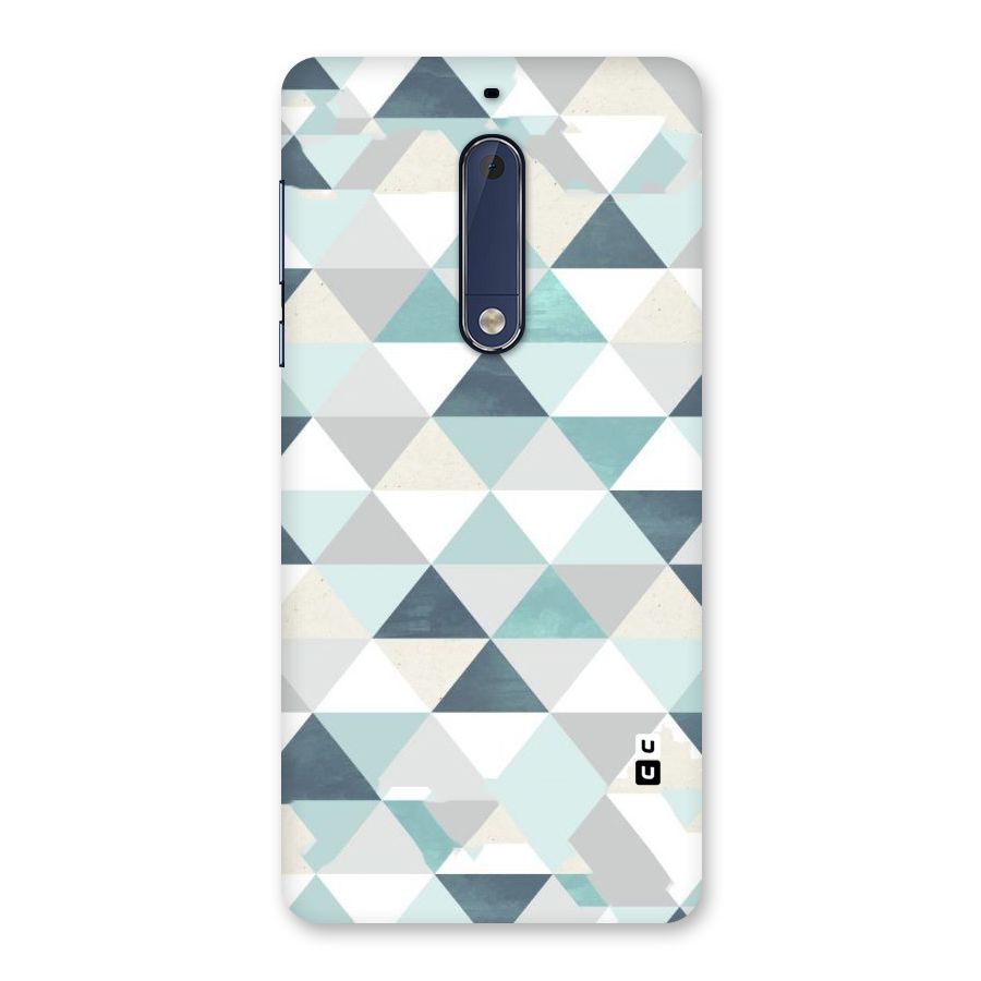 Green And Grey Pattern Back Case for Nokia 5